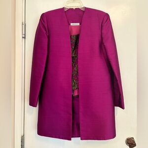 Chris Kole Fuchsia Silk 3-Piece Skirt Set